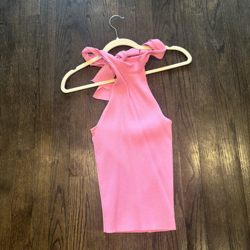 Zara Light Pink Ribbed Top